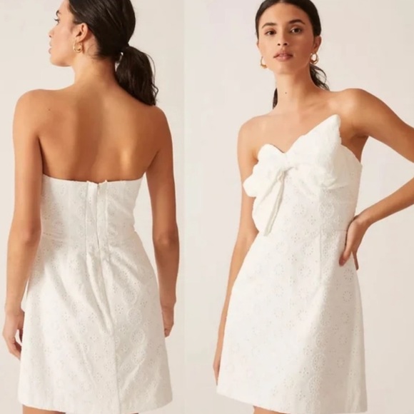 Anthropologie Dresses & Skirts - Anthropologie Hutch Eyelet Bow-Tie Mini Dress